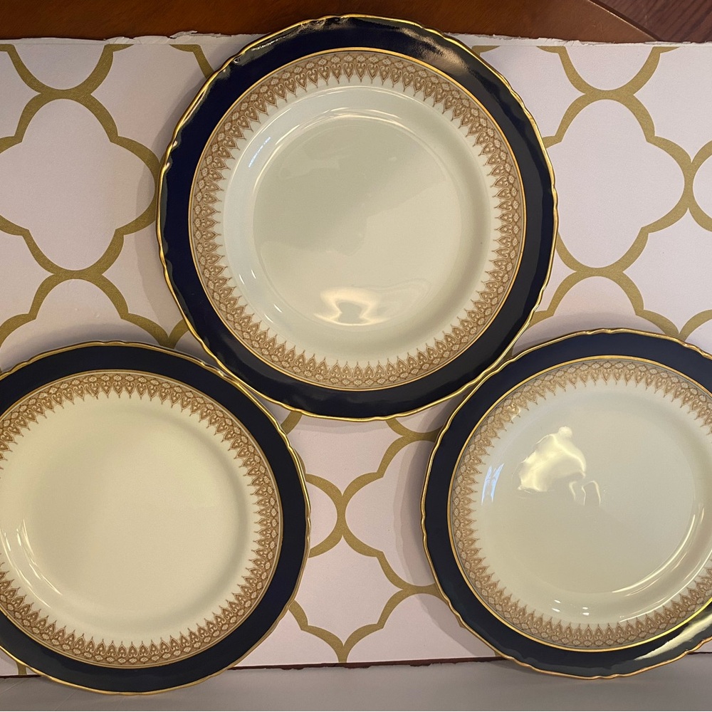 Royal Worcester Bone China Admiration Blue Salad plates